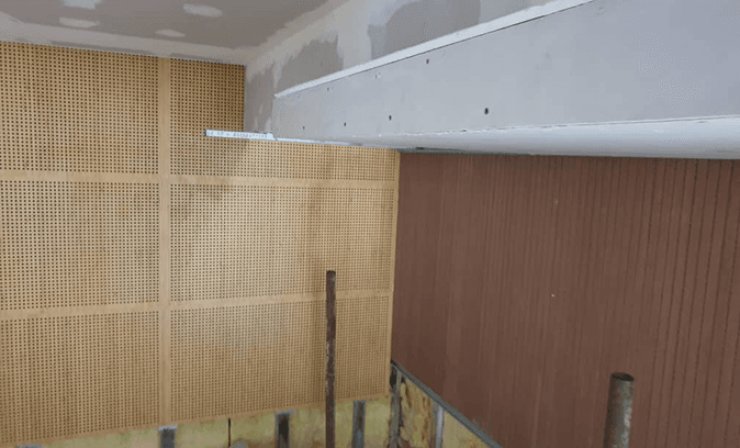 Wooden wall paneling