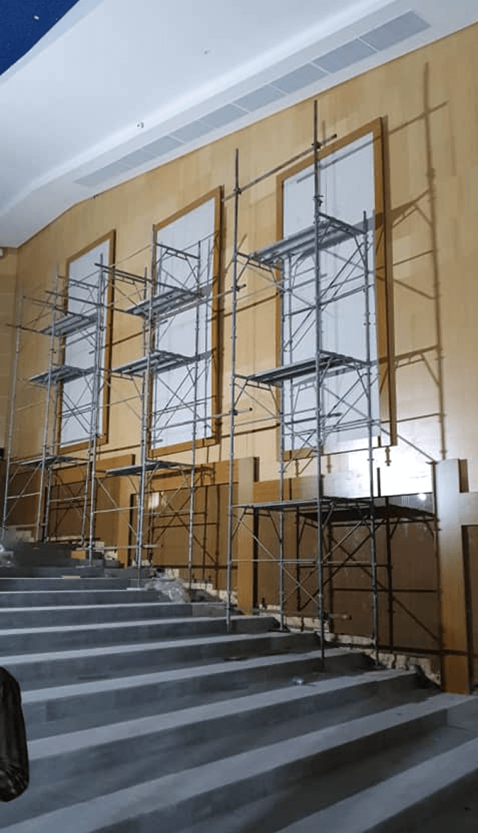 Staircase and paneling