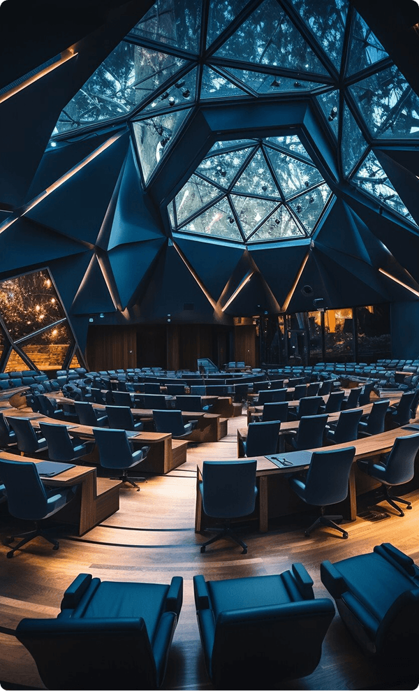 Modern conference or auditorium space